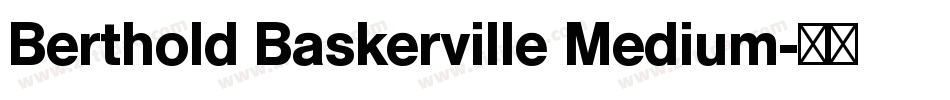 Berthold Baskerville Medium字体转换